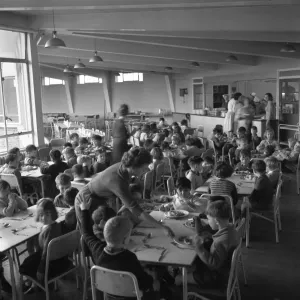 Lunch time at Jessop Primary School, Herne Hill, SE London 12th January 1961