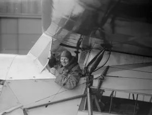 M Fokker demonstrates his non diving safety monoplane at Croydon 15 April 1925
