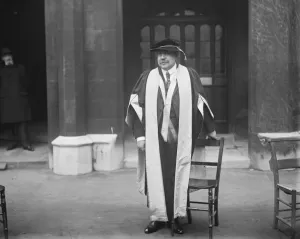 M Painleve, French Minister of War, receives honorary degree at Cambridge University
