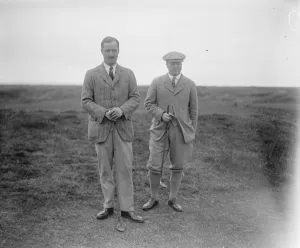 M Ps at Golf at Sandwich Lord Fairfax ( right ) and Viscount Ednam, the former