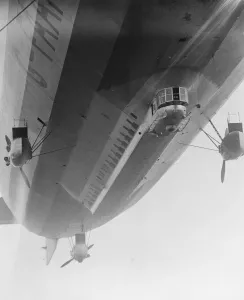 M Ps Trip in First Great Aerial Passenger Liner A view of part of the R 36 as
