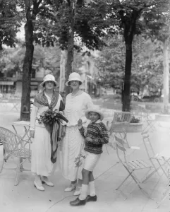 The Maharani of Pudokota with her son 1923