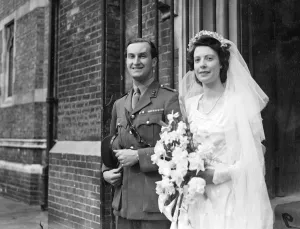 Bride Prints: Maj James G Gilbertson, M. C. Royal Artillery and Miss Diana M