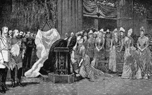 England Prints: Her Majesty Embraces Her Majesty had been much moved during the Jubilee Service
