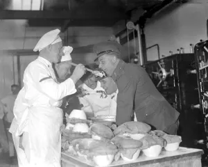 Dessert Prints: Making the christmas pudding is an enjoying task for the Royal Artillery, Woolwich