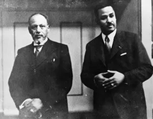 The man who is fighting Abyssinias battle at Geneva. A picture just received