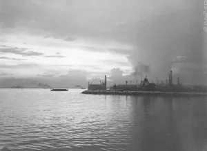Manilla of the Philippines Sunset across the harbour May 1922
