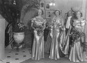 Mannequin Brides. Three bridal mannequins who appeared at the dancing mannequin