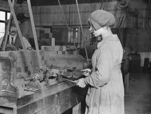 Tools Prints: Manufacture of cork balls at Chingford Turning balls from the blocks of cork 28