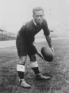 The Maoris in Paris. W Shortland, the smallest man in the team. 11 October 1925