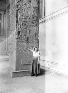 One of Maya Kekchi people visits England. Mr F A Mitchell Hedges delivered a lecture
