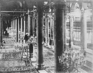 Mecca and Medina. Interior of the Mosque at Medina. 1925