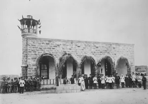 Mecca and Medina. Mosque at Tebuk on the Hejaz Railway, exactly half way between Damascus