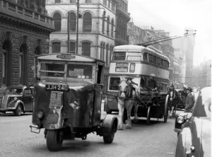 Horses Prints: A mechanical horse to assist the horse. West Nile Street Glasgow, where a mechanical