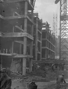 Men engaged on the building of a new wing at the Great Ormond Street Hospital declared
