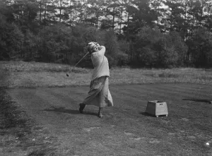 Men V Women Golf match at West Hill Golf Club, Miss Gladys Ravenscroft