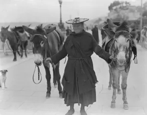 Eccentric Prints: Menton The donkey woman March 1925