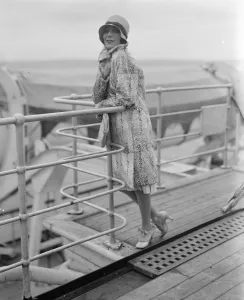 Movie Star Prints: Mexican film star in England. Signora Dolores de Rio on the boat at Plymouth. 24