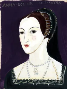 Michaela Gall - tudor portrait paintings Queen Anne Boleyn