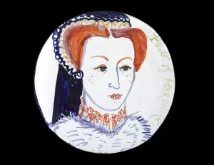 English Prints: Michaela Gall - tudor portrait plates Bess of Hardwick