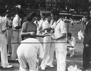 The Middlesex and England batsman Denis Compton received a great ovation at Hastings