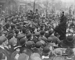 Mile End Election, Mr Pemberton Billing addressing the meeting