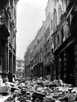 Ww2 Wwii World War Two Collection: Mincing Lane after the Blitz, Second World War