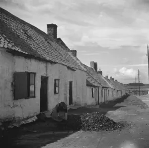 Miners cottages in Northumberland. 1938