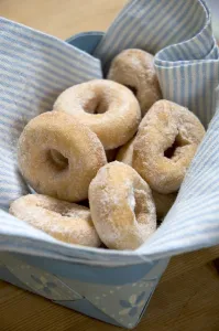 Mini ring doughnuts credit: Marie-Louise Avery / thePictureKitchen / TopFoto
