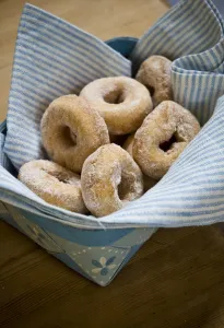 Mini ring doughnuts credit: Marie-Louise Avery / thePictureKitchen / TopFoto
