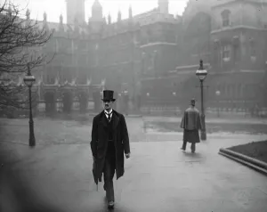 Exterior Prints: Minister break up for Christmas Mr Neville Chamberlain leaving the House of Commons