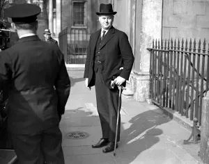 Top Hat Prints: At the Ministry of Labour. Sir Thomas Inskip, when he met cheifs of shipbuilding
