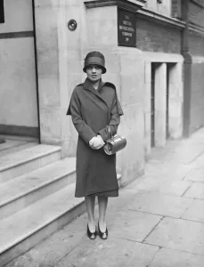 Miss Anita Loos ( Mrs John Emerson ) Authoress of Gentleman Prefer Blondes Standing
