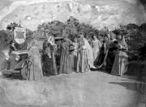Re Enactment Prints: Miss C. Hall, Pagent, Kent Womens Institute, With Car. 1934