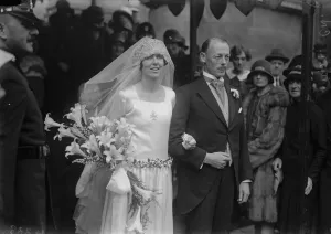Miss C Strickland was married at Brompton Oratory to Captain H de Trafford. Bride and bridegroom