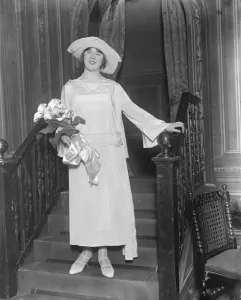 Miss Isabel Jay in the play she wrote herself : joined by husband and daughter
