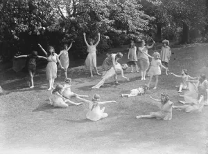 Miss Italia Contis pupils dancing for the officers garden fete 23 July 1920