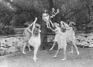 Miss Italia Contis pupils dancing for the officers garden fete 23 July 1920