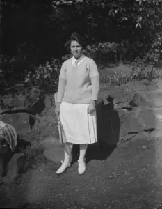 Miss M K Browne, American tennis player. May 1926