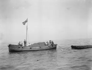 Miss MacLennan gives up attempt to swim channel after 25 hours in water. 21 September