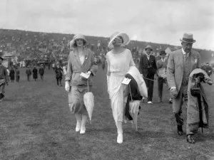 Umbrella Prints: Miss Musgrave ( left ) and Miss June Chaplin Glorious Goodwood Racecourse, West Sussex
