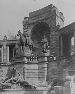 Moltke statue blown up at Halle. An attempt has been made at Halle, Saxony, to