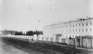 Formerly a monastery, now an army barracks Irkutsk 1920
