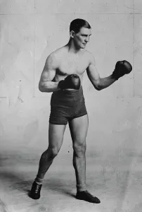 Posed Prints: Mondays contest for the British and Empire middleweight boxing championship. Welsh boxer