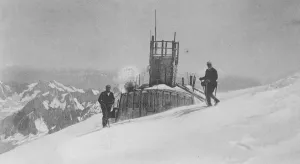 Snow Prints: Mont Blanc from Chamonix. The Janssen observatory on the summit November 1920
