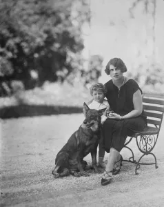Mother and son. A homely picture of the Crown Pincess Helen of Romania with her