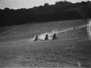 Scrambler Prints: Motor cycling Brands Hatch. 1935