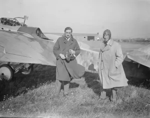 Mr F Courtney tests a bird like side car monoplane at Croydon Mr F Courtney