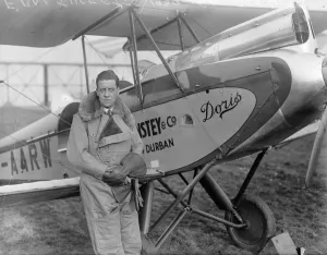 Framed Print : Mr F Roy Tuckett who is to fly to the Cape to try and beat the record. 7 November 1929 Framed Print : Mr F Roy Tuckett who is to fly to the Cape to try and beat the record. 7 November 1929