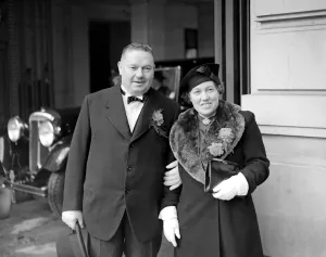 Groom Prints: Mr George Hicks, M. P. and his housekeeper, Mrs Emma Ellen Ellis, after their wedding